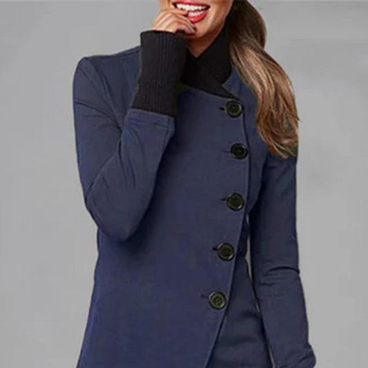 Adélie Stehend Kragen Jacke 1
