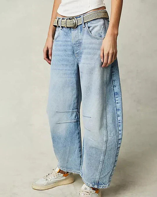 Adeline - Mid Rise Barrel Jeans Für Frauen 1