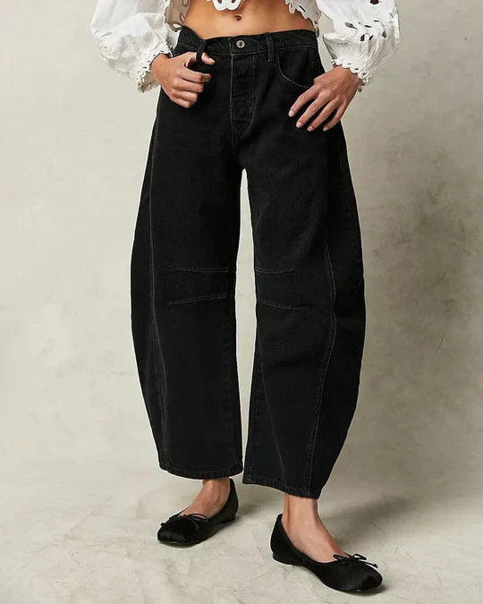 Adeline - Mid Rise Barrel Jeans Für Frauen 4