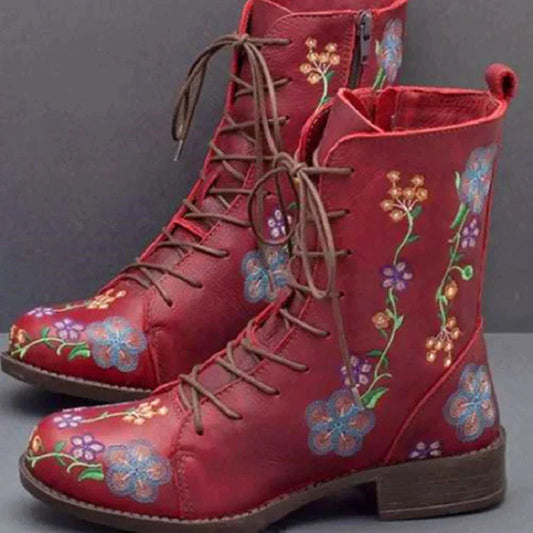 Anna | Ethnisch bestickte Retro Stiefel 1