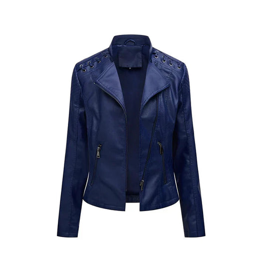 Arline - pu-lederjacke mit reibverschluss 1