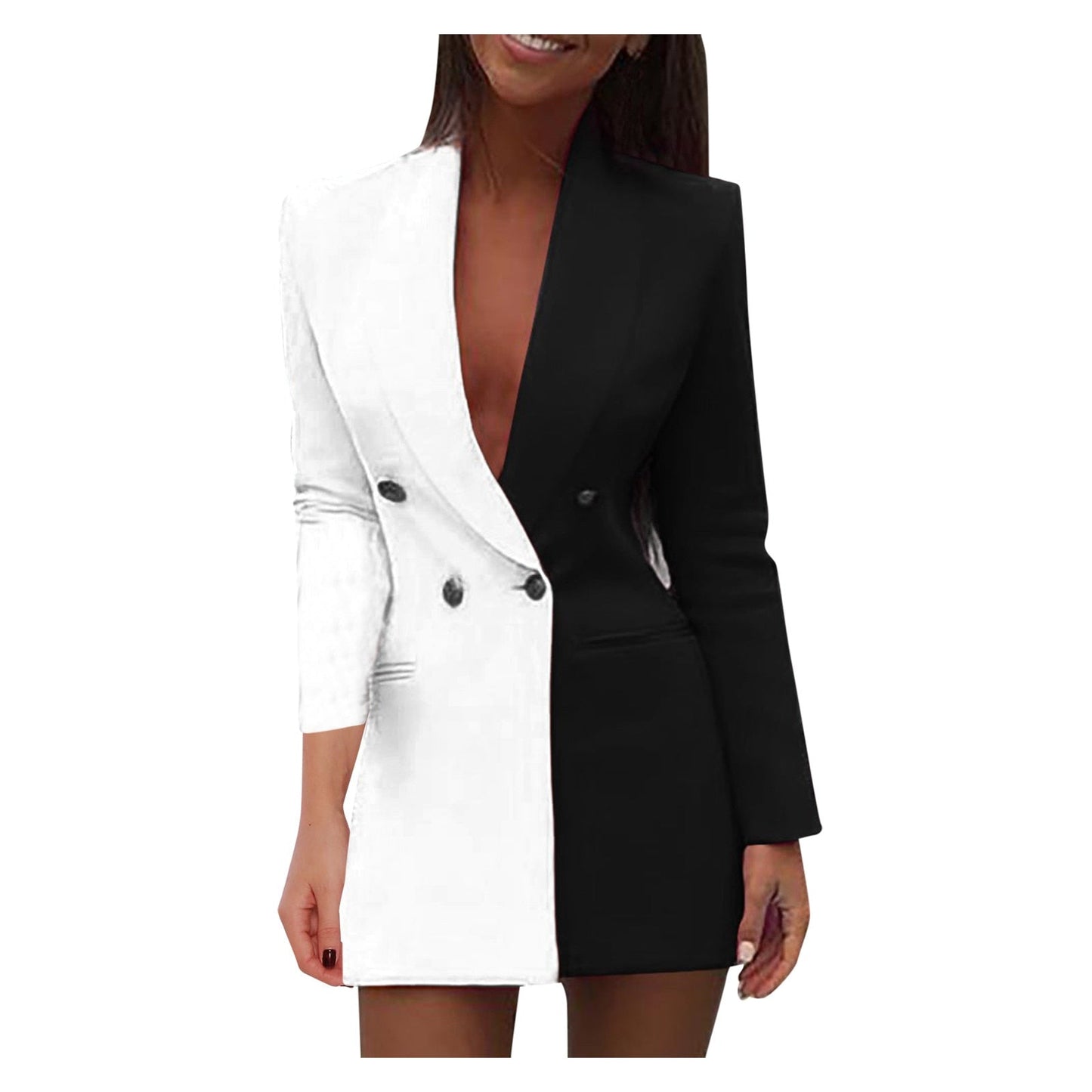 Blazerkleid zweifarbig 2
