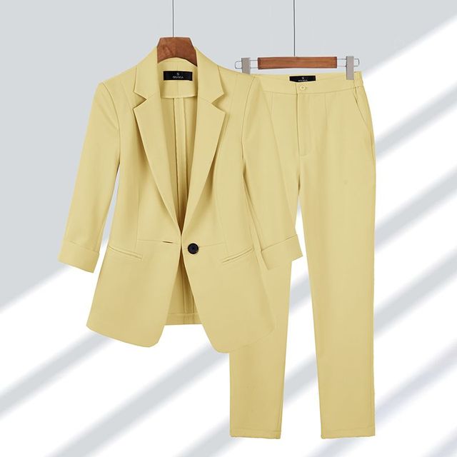 Eleganter Damen Blazer – Taillierter Schnitt mit 3/4-Ärmeln & Ein-Knopf-Verschluss 4