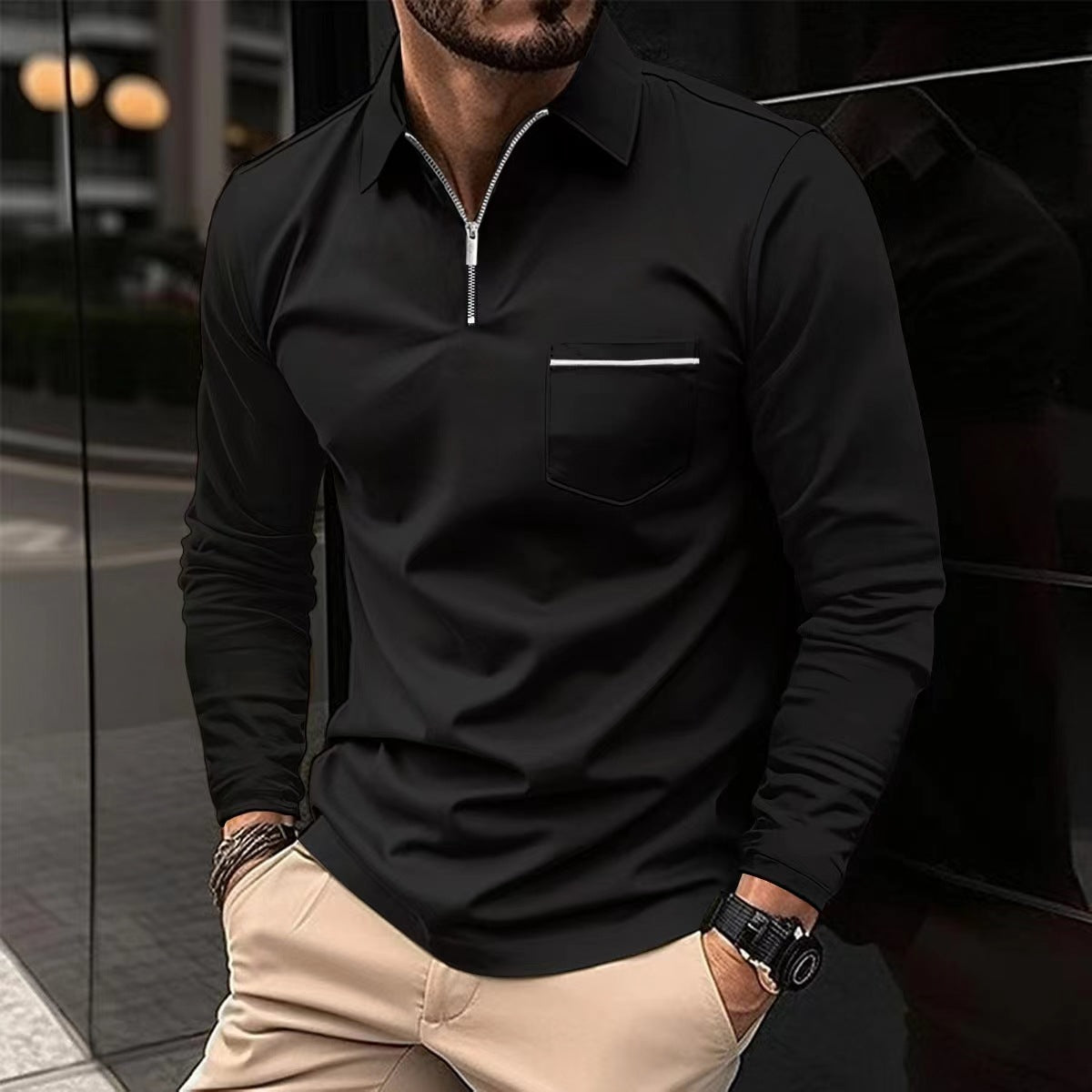 Ethan – klassisches langarm poloshirt für den frühling 10