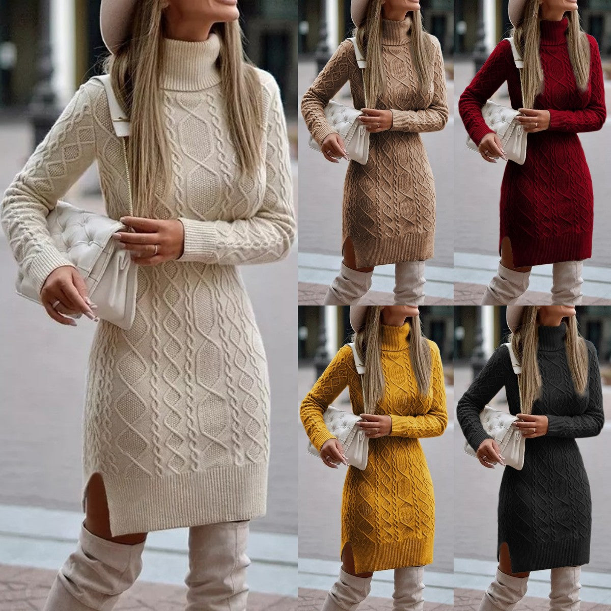 Garnet - Strickkleid - Schick - Luxuriöss Material - Alltagstauglich für Damen 5