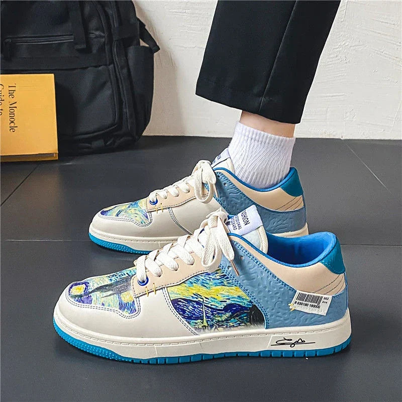 Hudson Sneakers | Van Gogh Freizeitschuhe - Plateau Turnschuhe für Männer und Frauen 3