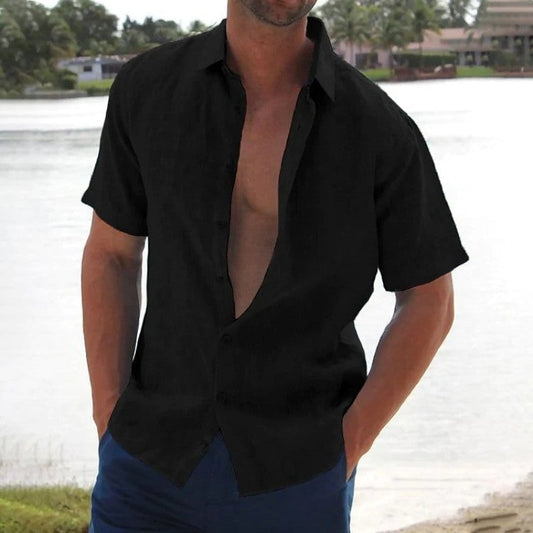 James | Leinenhemd Herren Kurzarm Casual 1