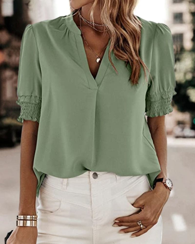 Jente - Bluse mit V-Ausschnitt 9