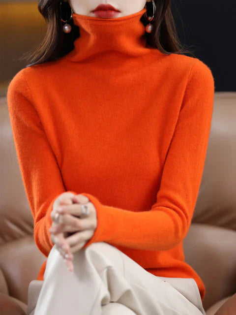 Lässiger Baumwoll-Rollkragenpullover für Damen | Perfekt für lässige Tage 1