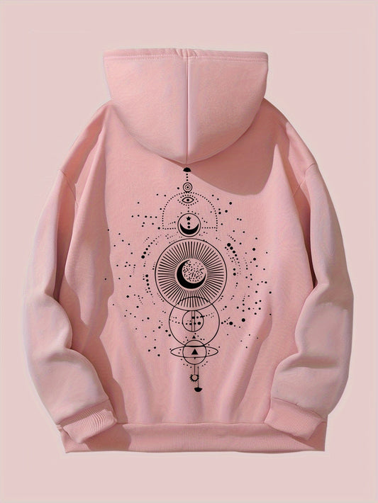 Lässiger Pullover-Hoodie mit Backprint und Kapuze für Women | Perfekt für Casual Days 1
