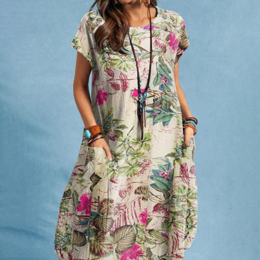 Lotus | Damen Bequemes Geblümtes Retro Vintage Kleid 1