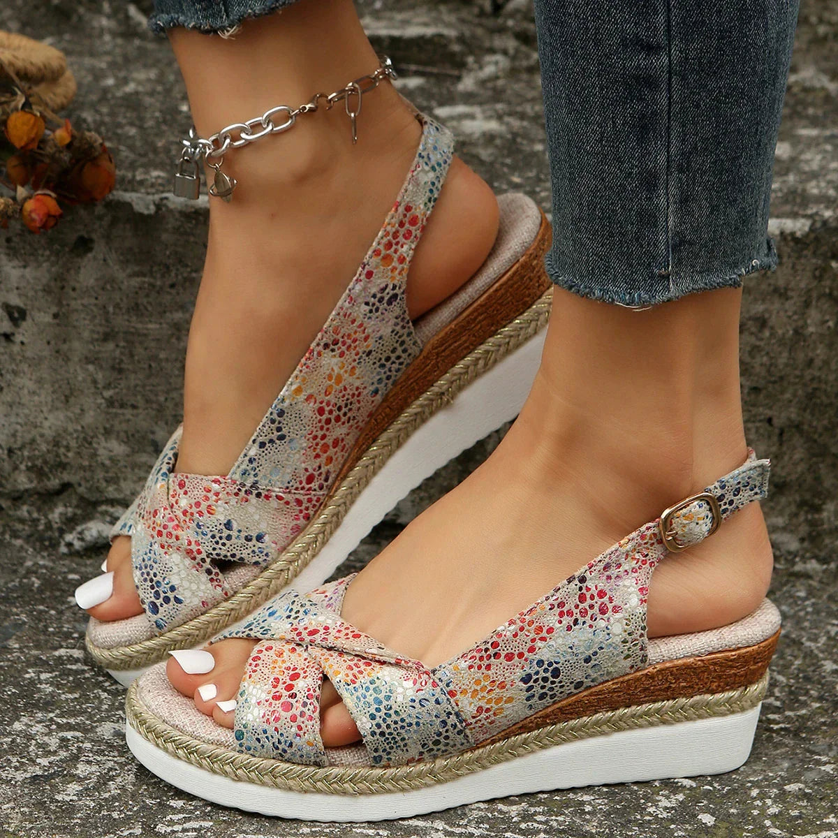 ANNE - Orthopädische Keilsandalen in verschiedenen Farben 0