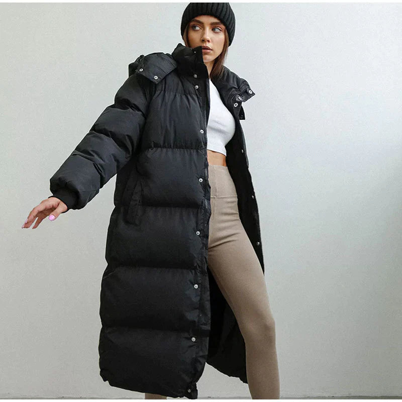 Abigail | lange wattierte winterjacke 0