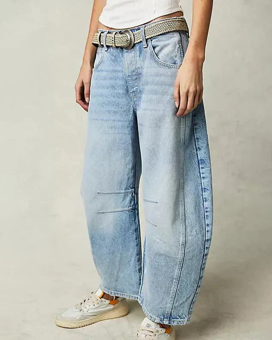 Adeline - Mid Rise Barrel Jeans Für Frauen 1