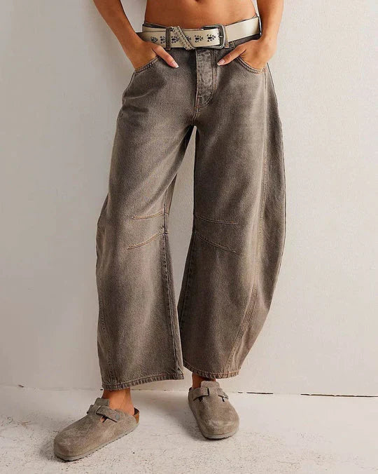 Adeline - Mid Rise Barrel Jeans Für Frauen 2