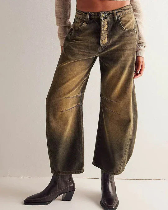 Adeline - Mid Rise Barrel Jeans Für Frauen 3