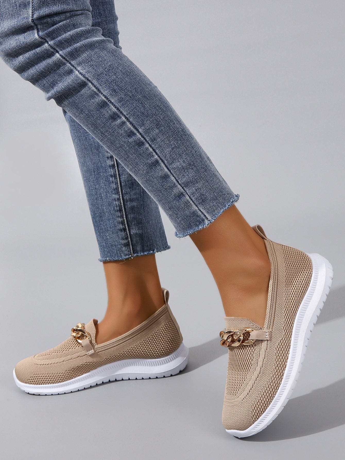 Aimée - lässige Slip-On Sneaker Damen | Sneaker aus atmungsaktivem, flexiblem Strickmaterial 0