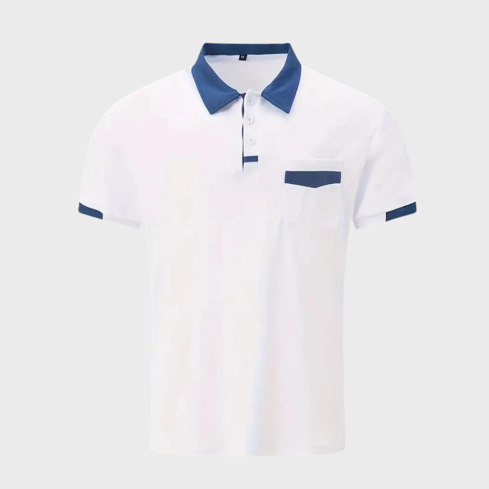 Andrew - Lässiges Baumwoll-Poloshirt mit Tasche für Männer 1