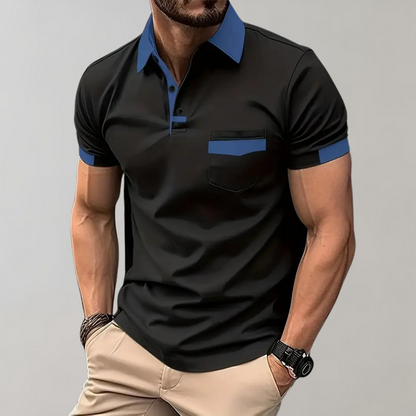Andrew - Lässiges Baumwoll-Poloshirt mit Tasche für Männer 3