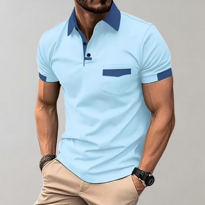 Andrew - Lässiges Baumwoll-Poloshirt mit Tasche für Männer 8