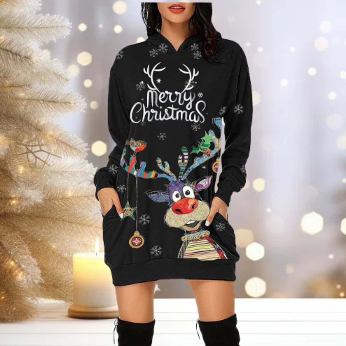 Angel - Weihnachten Party Sweatshirts mit Kapuze 0