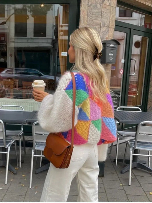 Anna I Gestreifter Pullover mit offenem Design 0