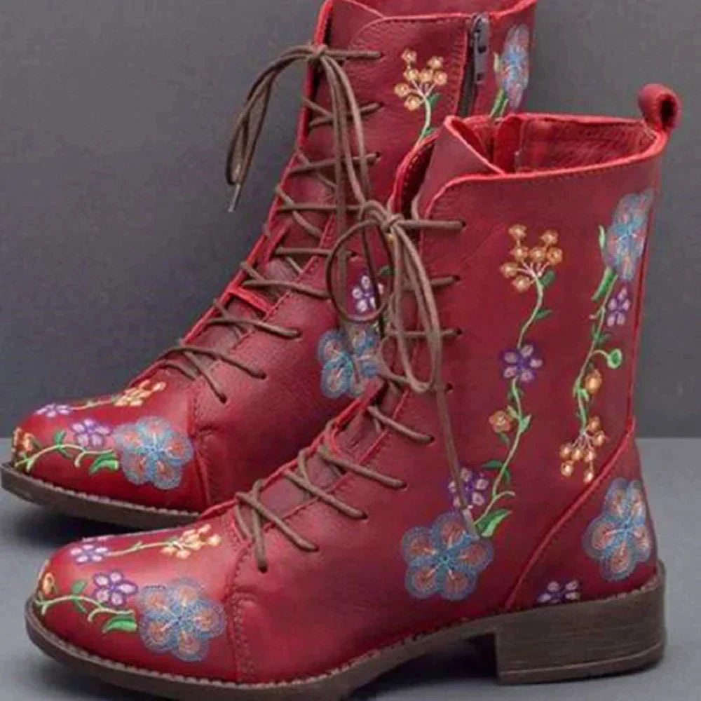Anna | Ethnisch bestickte Retro Stiefel 1