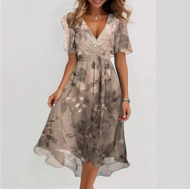 Annegret – damenkleid mit v-Ausschnitt 2