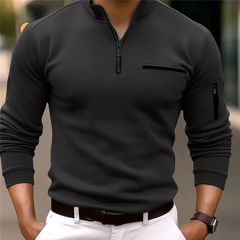 Antione - Poloshirt mit Viertelreißverschluss 0