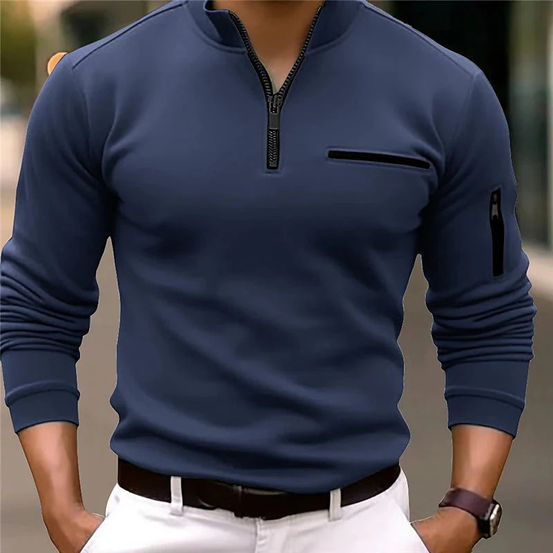 Antione - Poloshirt mit Viertelreißverschluss 2