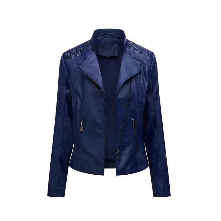 Arline - pu-lederjacke mit reibverschluss 1