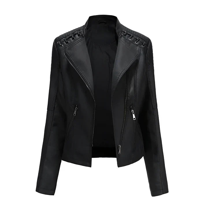 Arline - pu-lederjacke mit reibverschluss 10