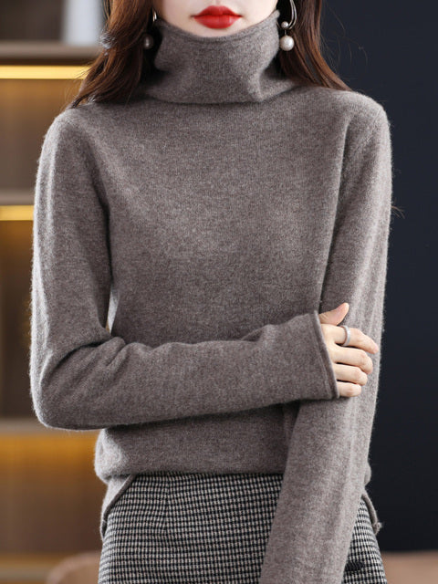 Audrey 100% Pure Wol Rollkragenpullover 15