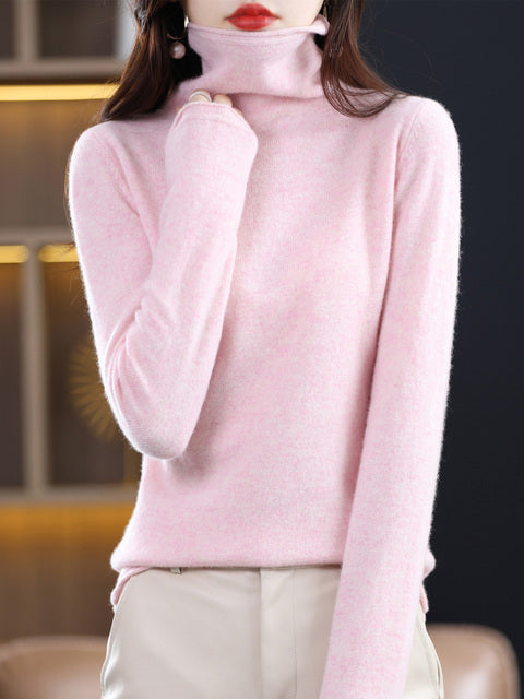 Audrey 100% Pure Wol Rollkragenpullover 7