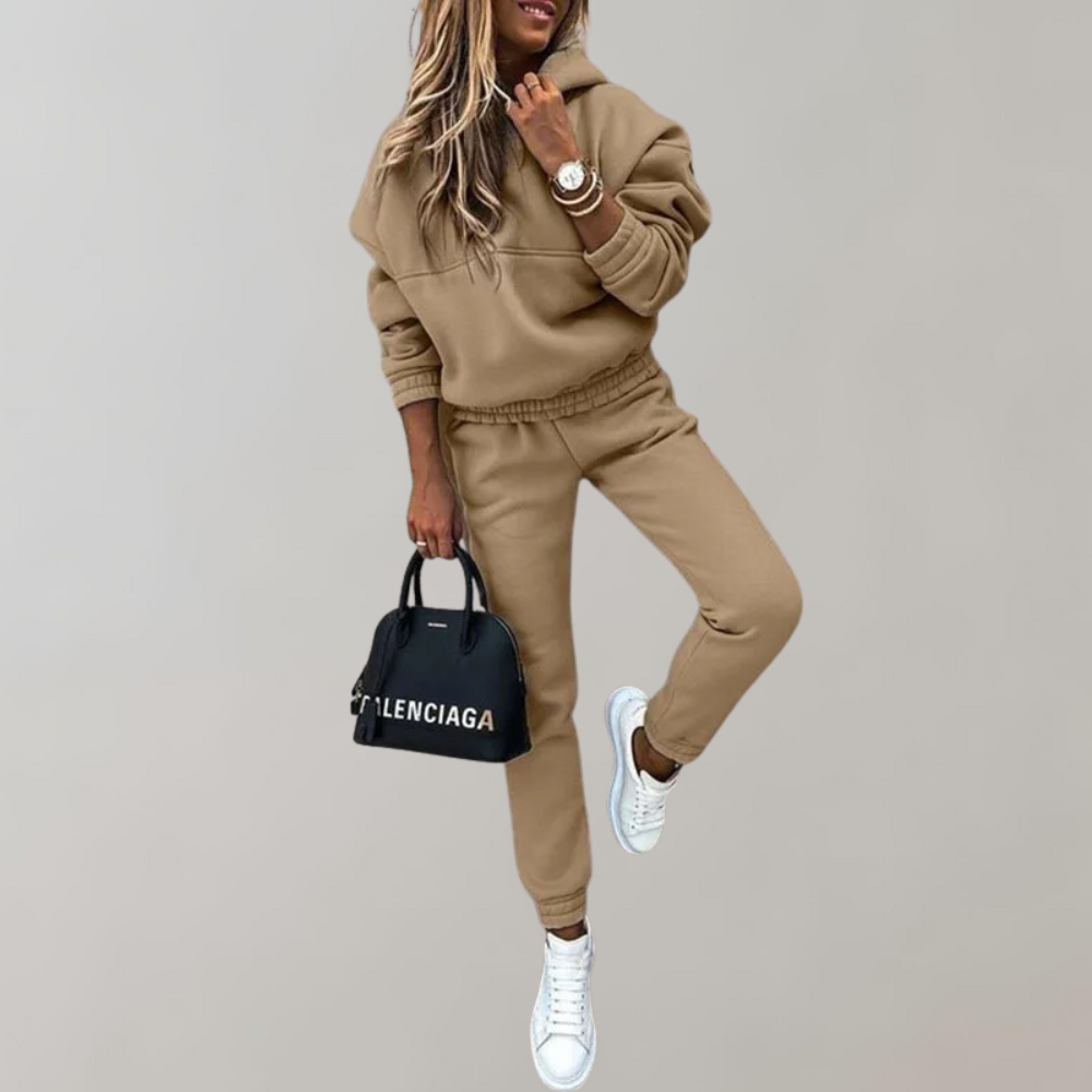 Baumwoll-Trainings- & Jogginganzug mit Kapuze im lässigen Retro-Stil für Damen | Perfekt für Freizeit 4