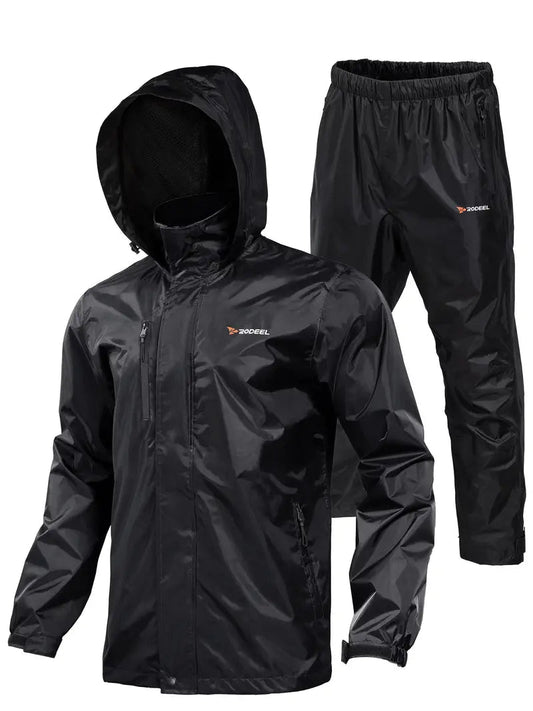 Bequeme Outdoor Atmungsaktive Regenjacke Mit Hose Für Herren | Perfekt Für Outdoor-Aktivitäten 1