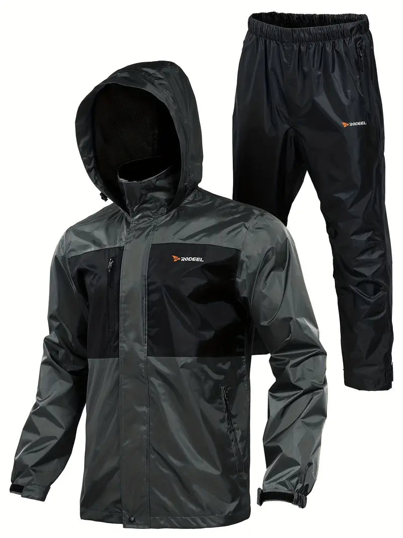 Bequeme Outdoor Atmungsaktive Regenjacke Mit Hose Für Herren | Perfekt Für Outdoor-Aktivitäten 3