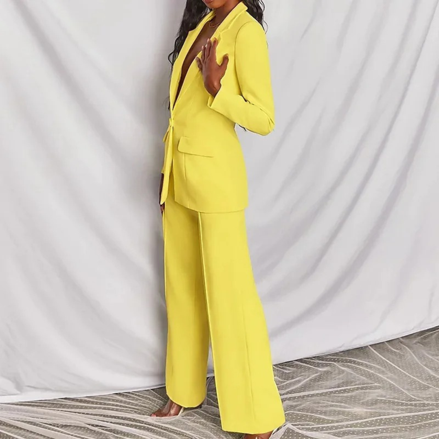 Bina - langärmeliges blazer-hosen-set für frauen 0