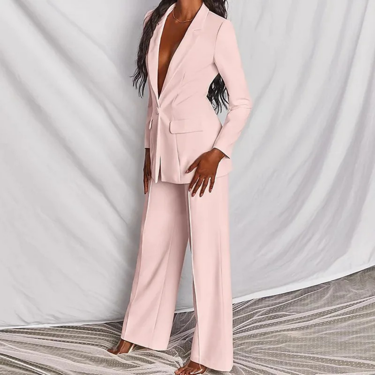 Bina - langärmeliges blazer-hosen-set für frauen 3