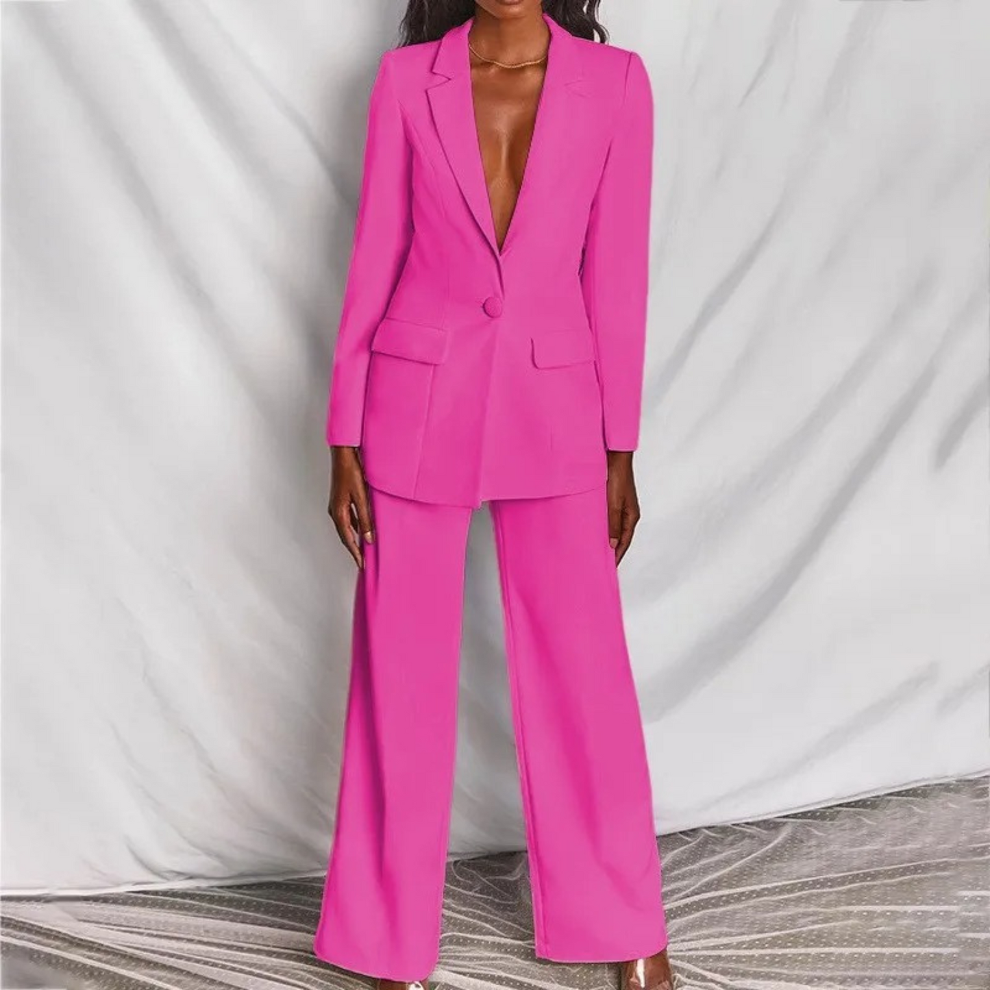 Bina - langärmeliges blazer-hosen-set für frauen 4