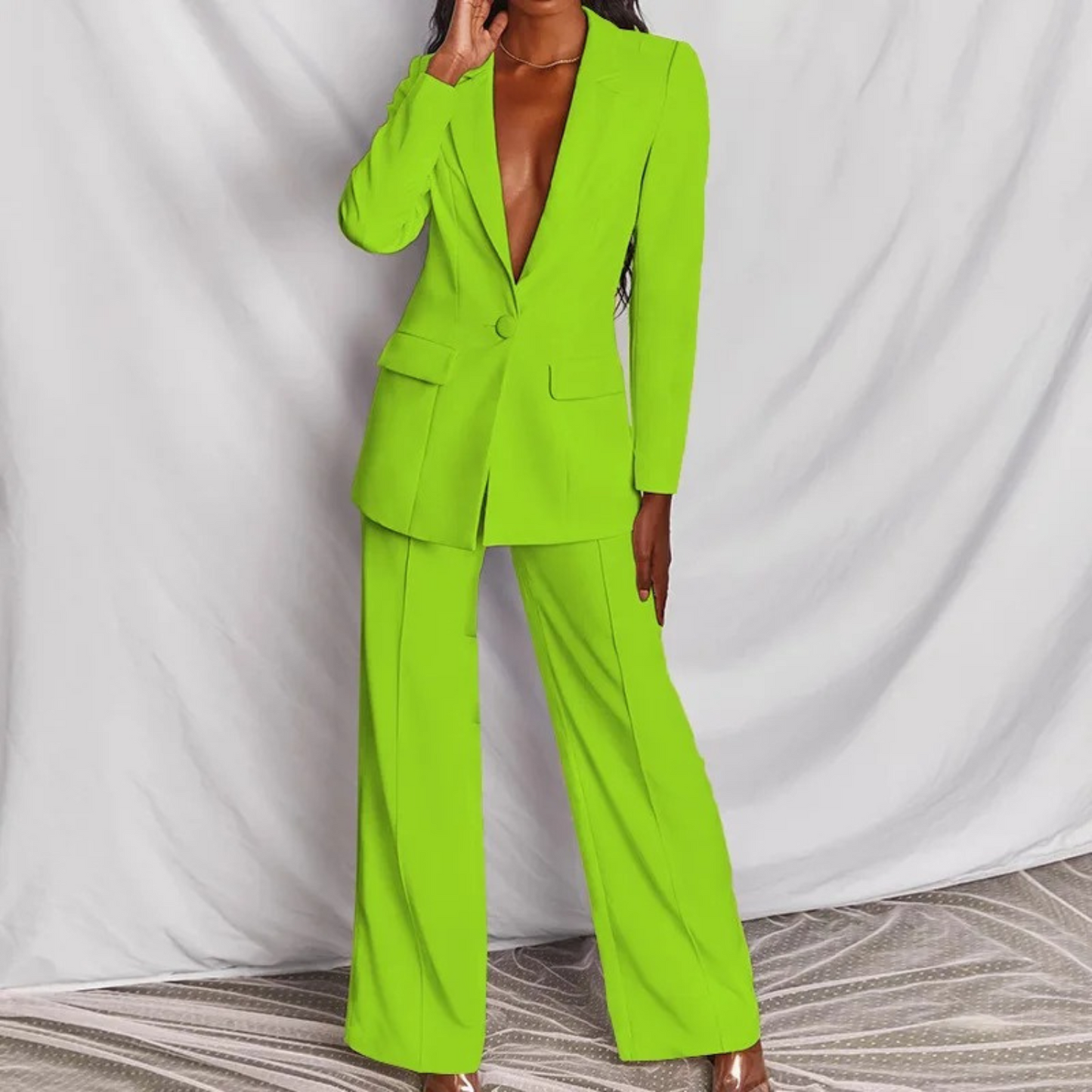Bina - langärmeliges blazer-hosen-set für frauen 6