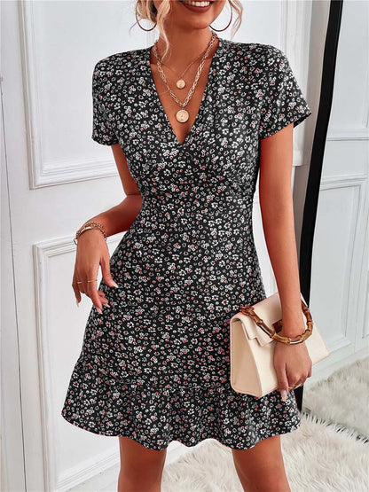 Blumiges Kleid für Damen 0