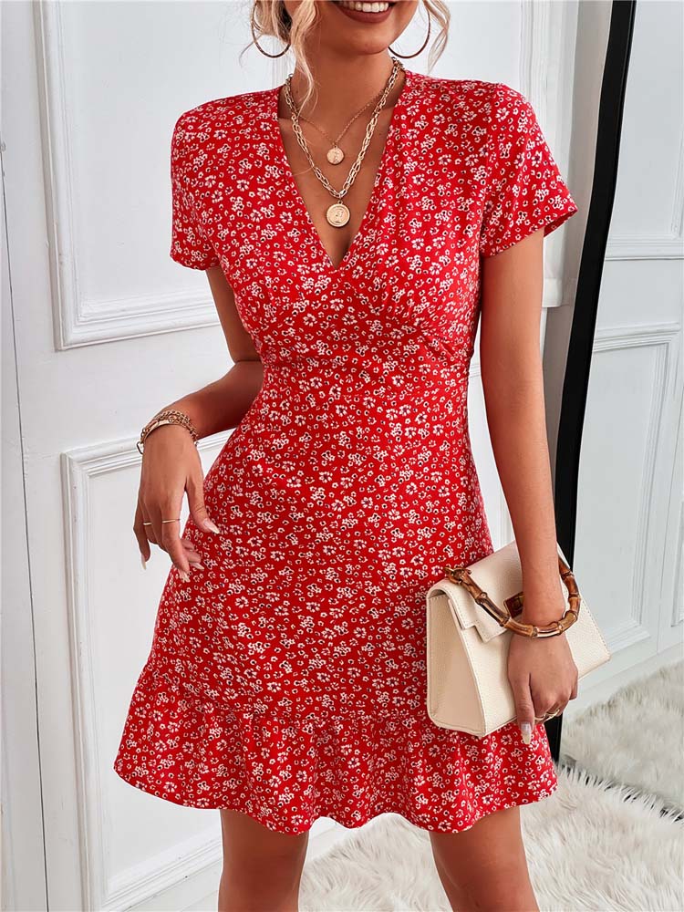 Blumiges Kleid für Damen 2