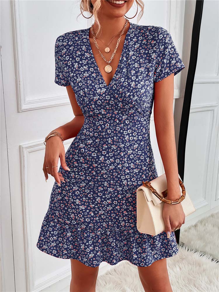 Blumiges Kleid für Damen 4