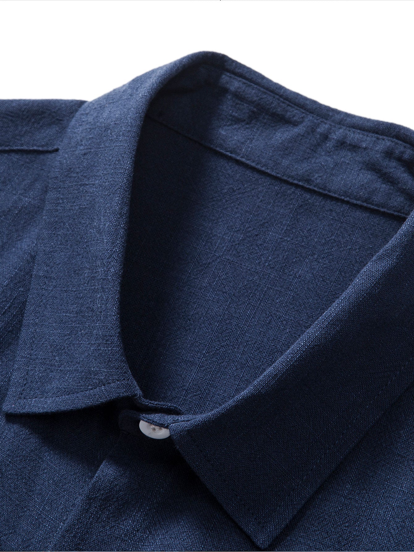 Bluse mit kurzen Ärmeln und Leinenhosen Sommer set für herren 8