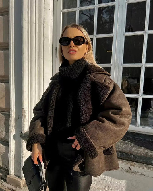 Braune oversized Jacke 1
