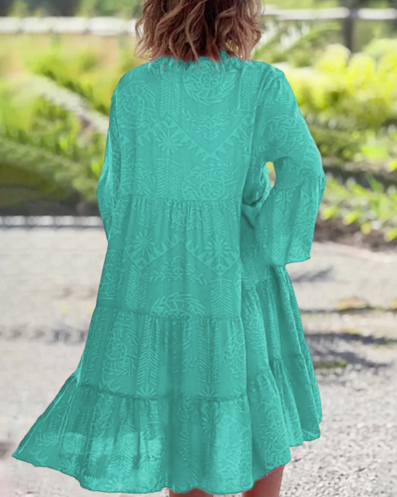 Bryanna - modisch lockeres Sommerkleid mit V-Ausschnitt 4