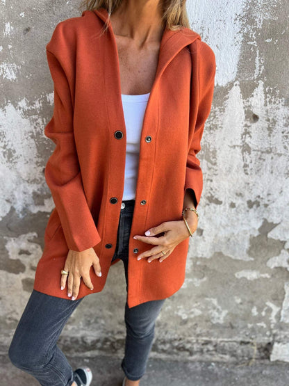 Cari - Casual einreihiger Blazer mit Kapuze 7