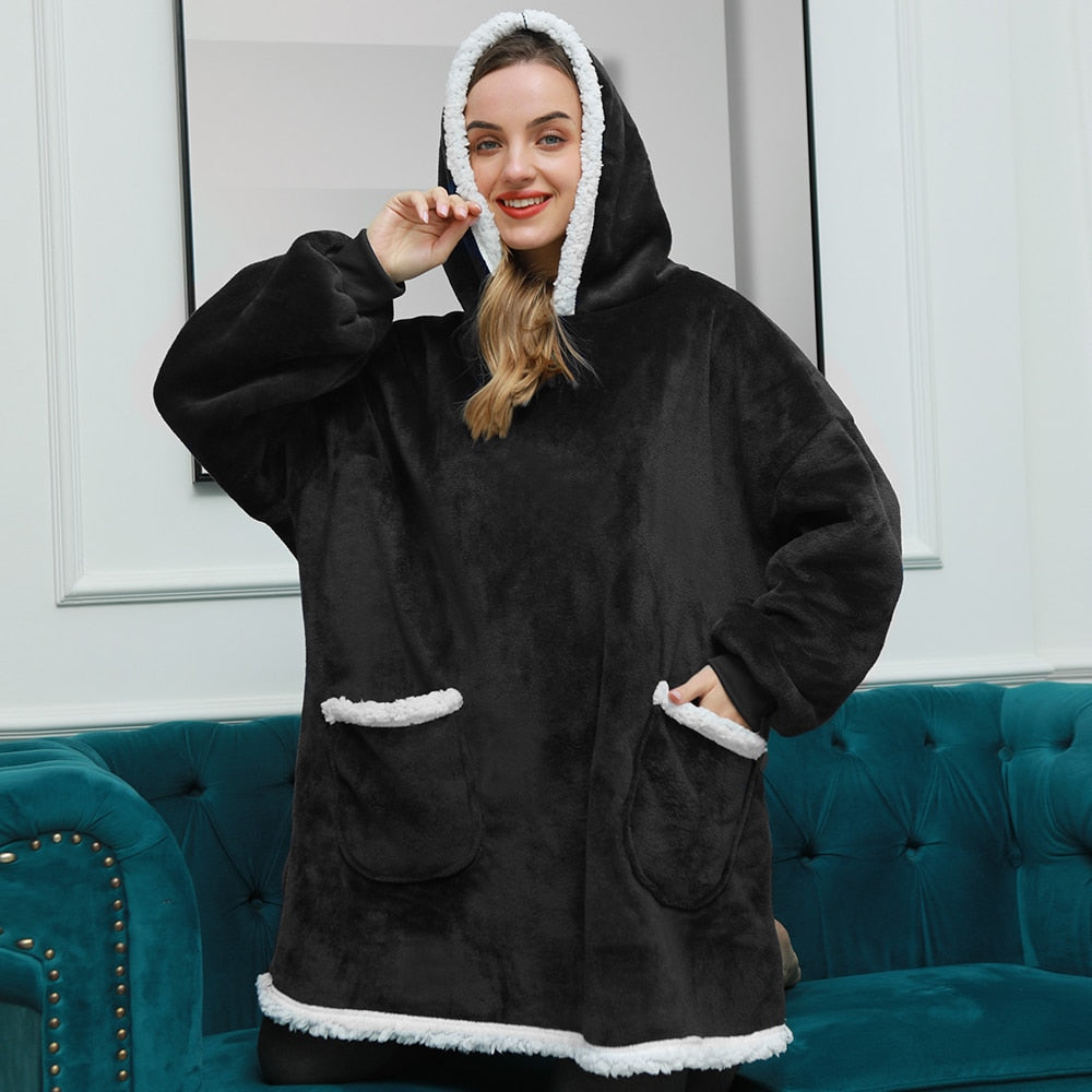 Caryn - Köstliche Kombination aus weichem Hoodie und kuscheliger Decke in einem! 12