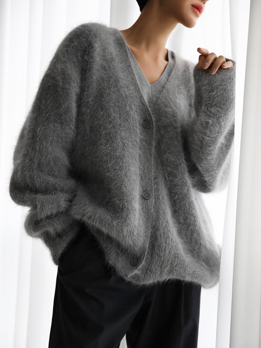 Cassey | Stilvolle Lockere Knopfleiste-Cardigan 1